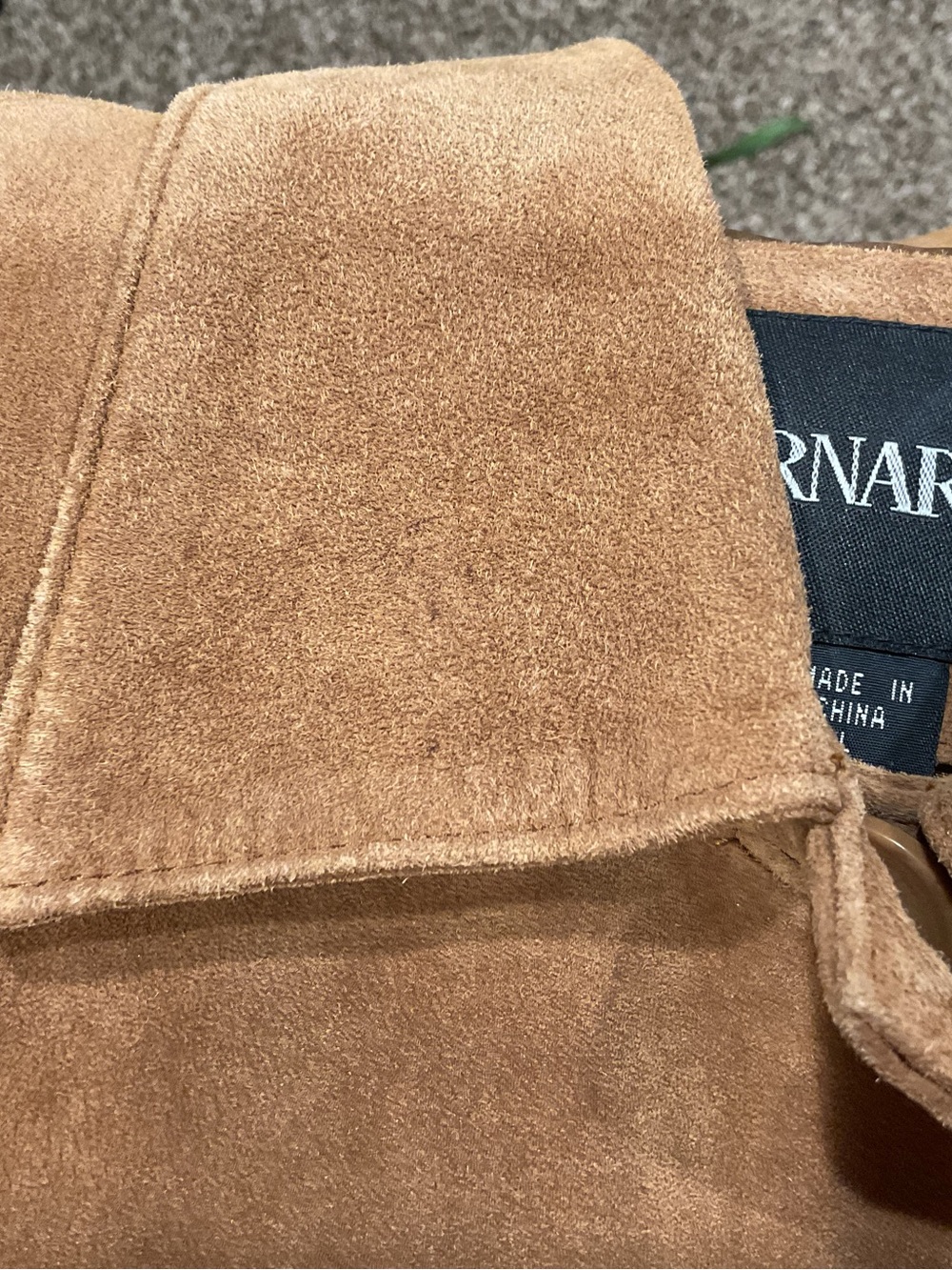 Bernardo Suede Button-Front Jacket in Camel Brown - Picture 9 of 9